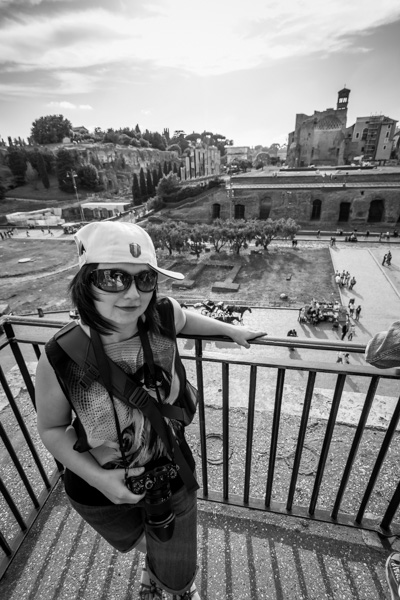 Maggie at the Roman Forum