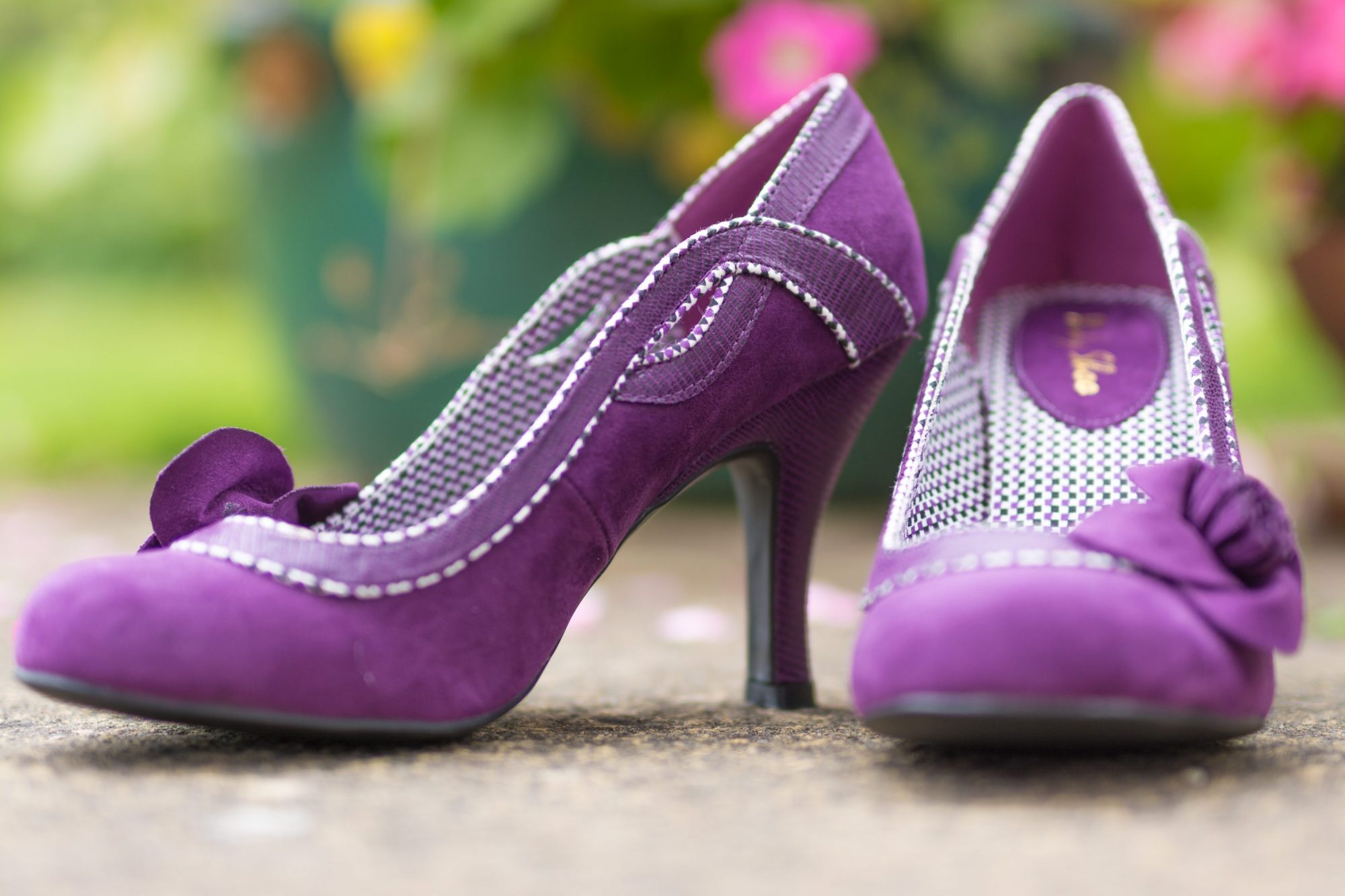 Bride purple shoes